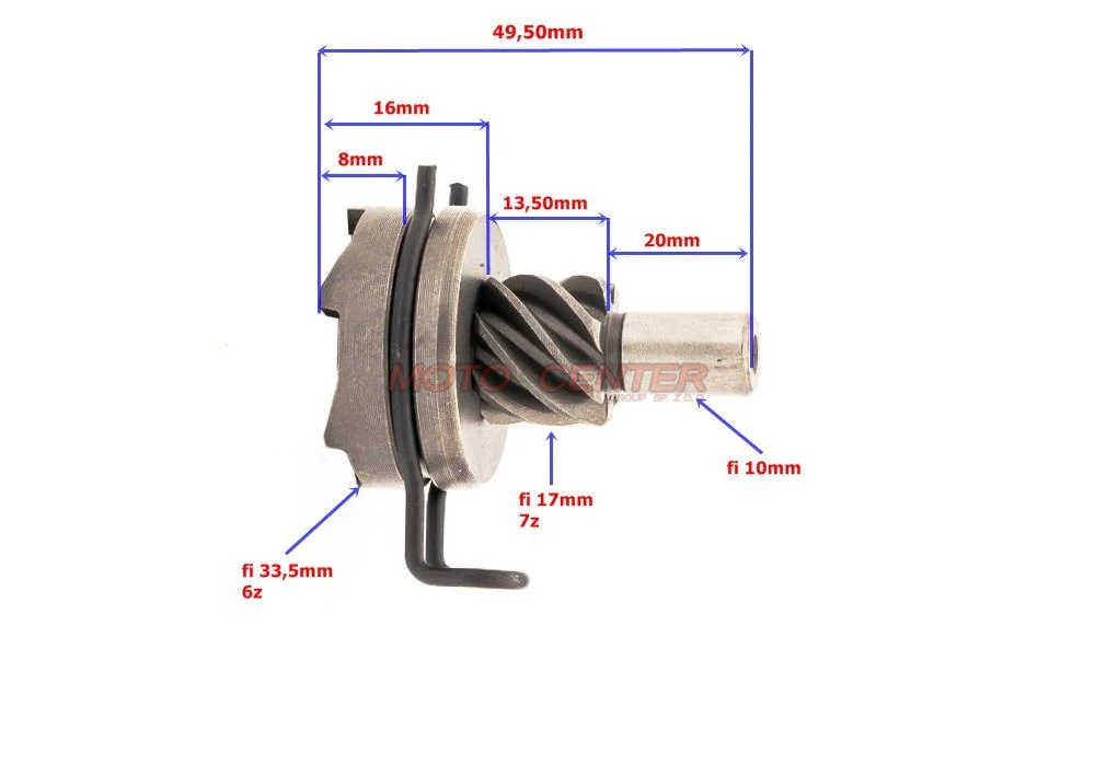 Zębatka pośrednia startera nożnego 50 cm³ skuter 4T 139QMB GY6 7Z — ujęcie 2
