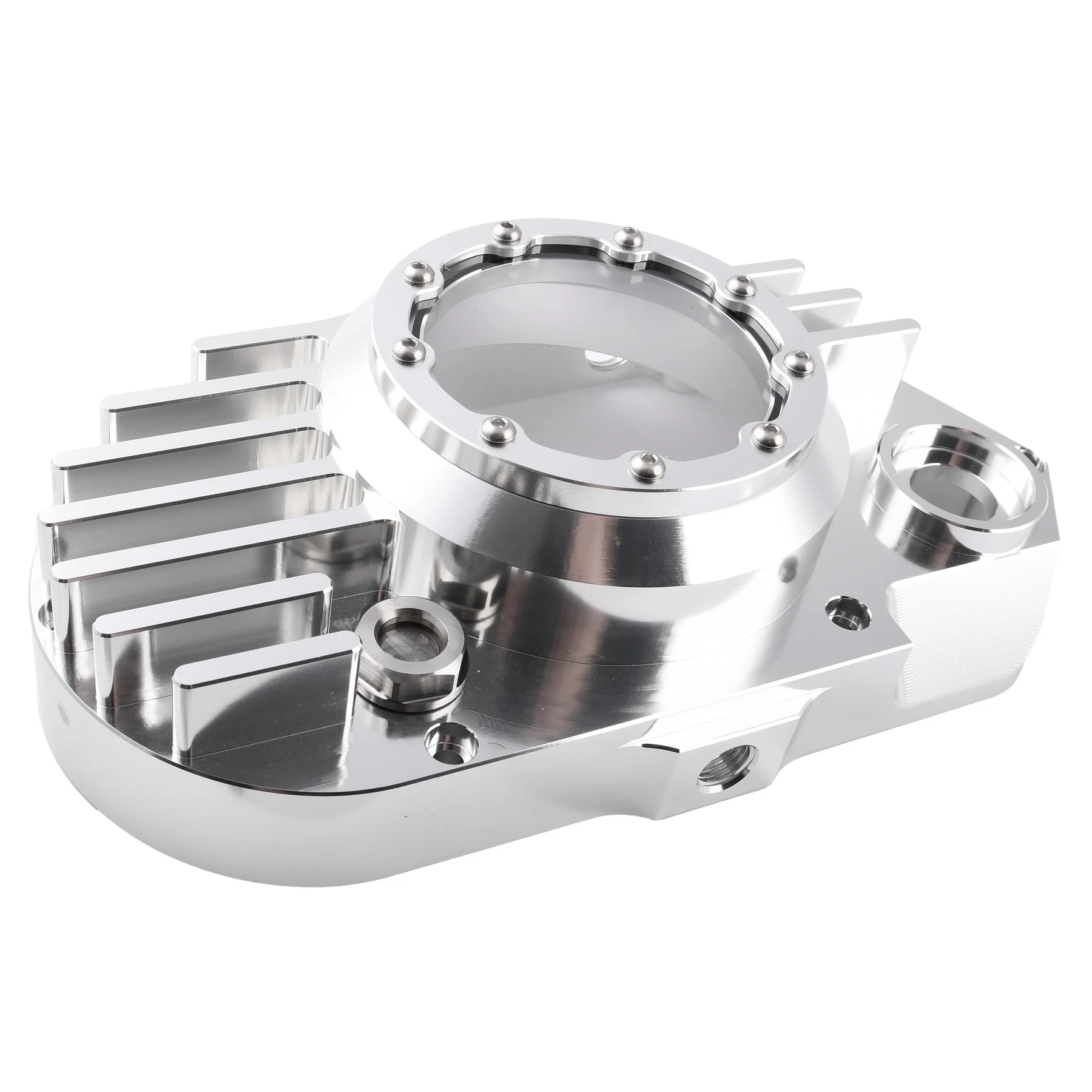 Pokrywa silnika Simson S51 SR50 lewa aluminium CNC clear + śruby DPR Performance — ujęcie 3