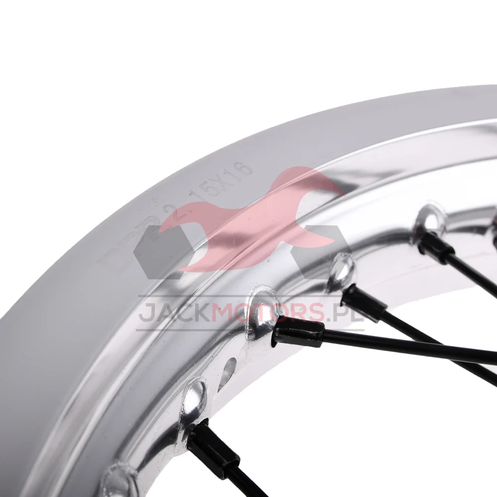 Koło jezdne Simson 2,15 × 16 S50/51/70 aluminium DPR Classic czarna piasta + szprychy — ujęcie 2