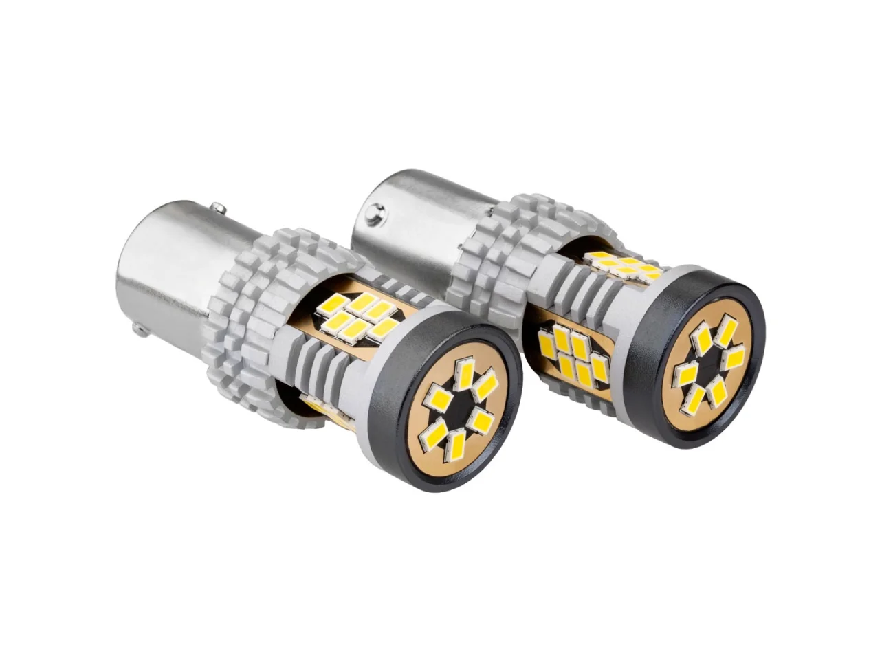 Żarówka BAY15D P21/5W 12V/24V 24x3020 SMD LED CANBUS biała AMIO (2szt.) — ujęcie 3