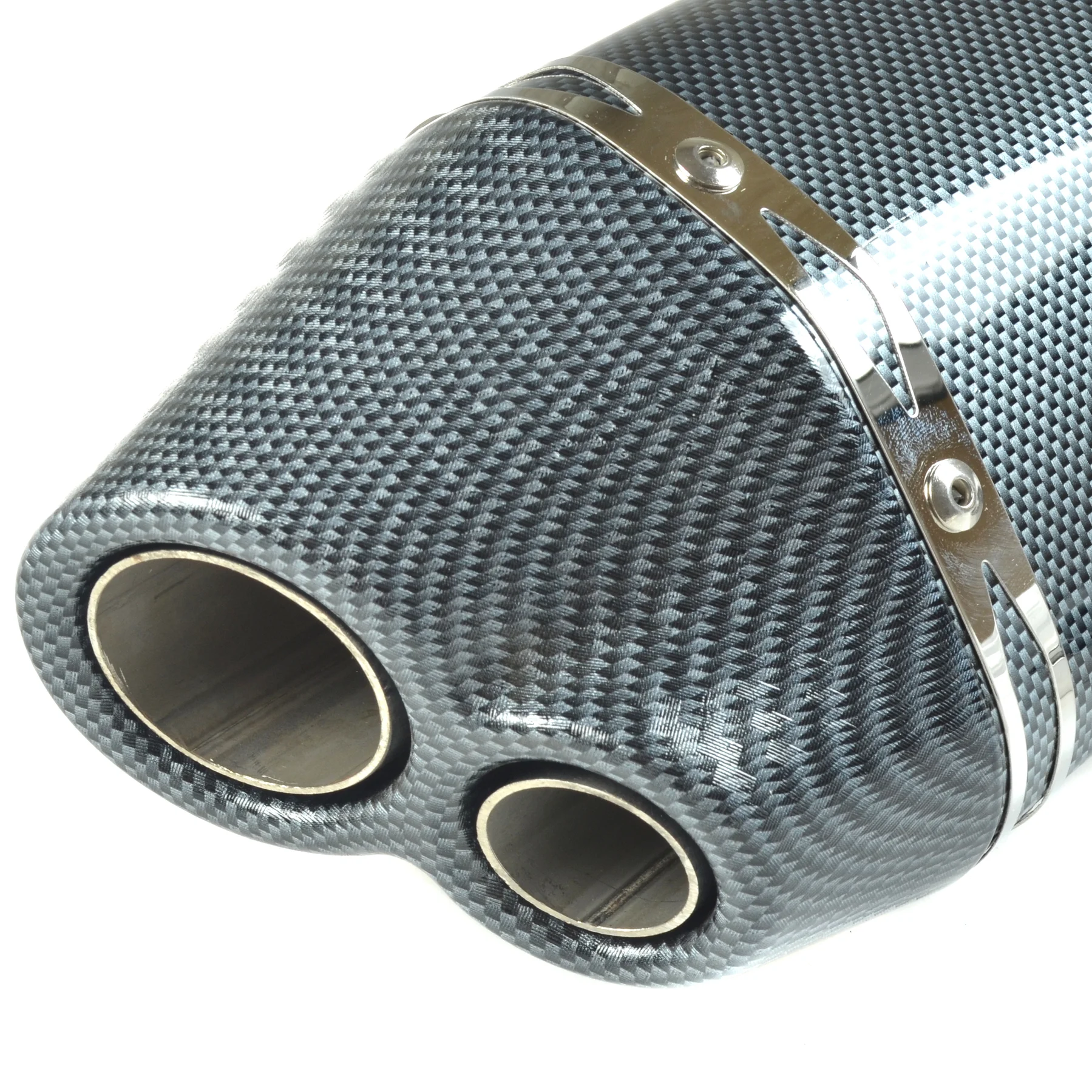 Końcówka wydechu Akrap Replika X-Type srebrny / carbon kpl. — ujęcie 2