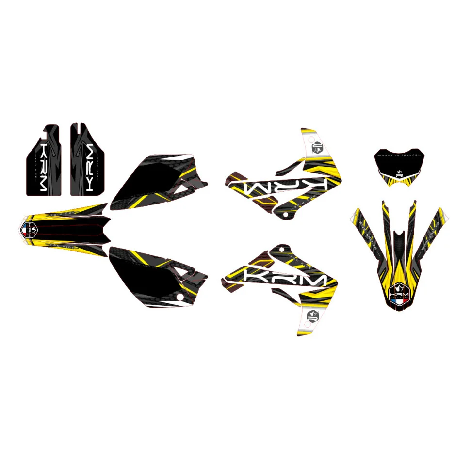 Naklejki / okleina KRM Pro Ride czarno żółta Rieju MRT 2009-2021 r. kpl. — ujęcie 1
