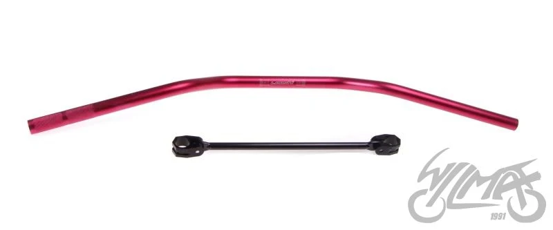 Kierownica Leoshi Enduro 22 mm aluminiowa czerwona — AW5112 — ujęcie 2