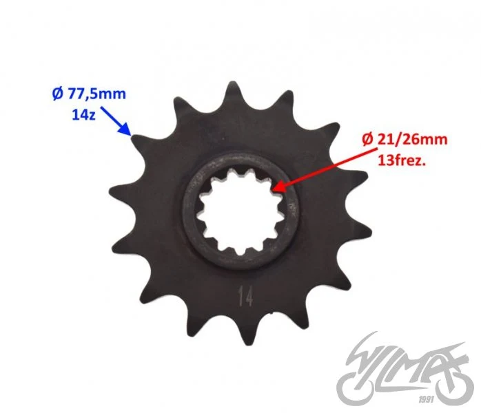 Zębatka zdawcza do Benelli TRK 502X — 14 zębów, 525 — ujęcie 2