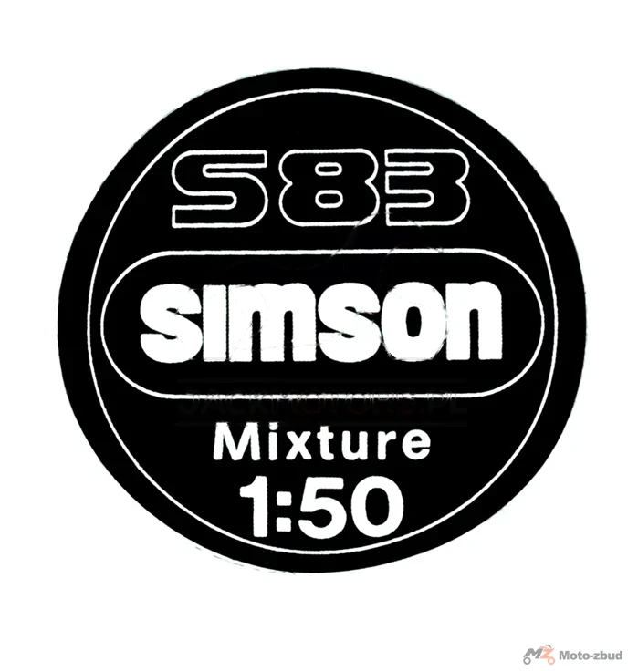 Naklejka półki licznika Simson S83 ORG