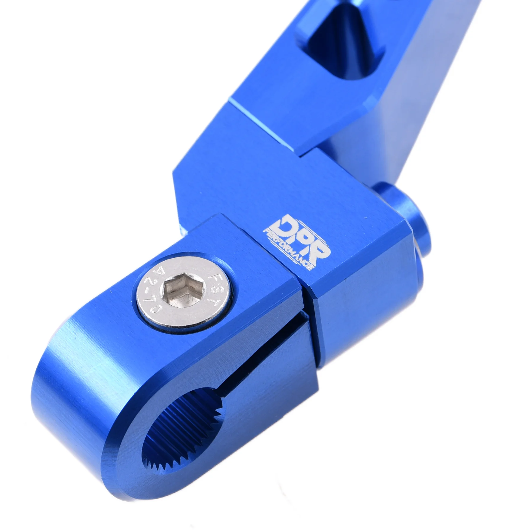 Dźwignia startera Simson S51 niebieska aluminium CNC racing DPR Performance — ujęcie 3