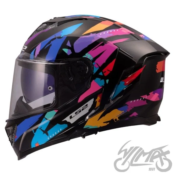 Kask LS2 FF818 Storm III Kaos Black pur. Blue — rozmiar XL — ujęcie 2