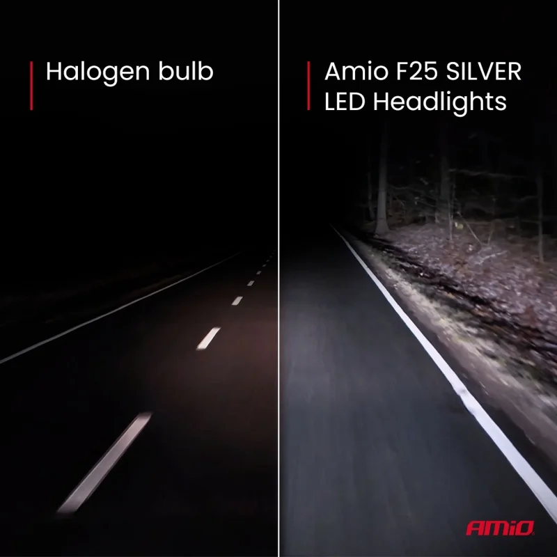 Żarówki samochodowe LED F25 SILVER FULL CANBUS 62W H8 H9 H11 H16 12V 24V — ujęcie 6
