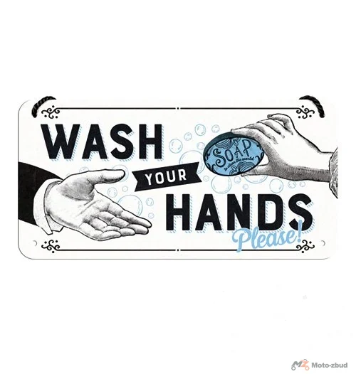 Zawieszka 10 × 20 wash your hands 28047