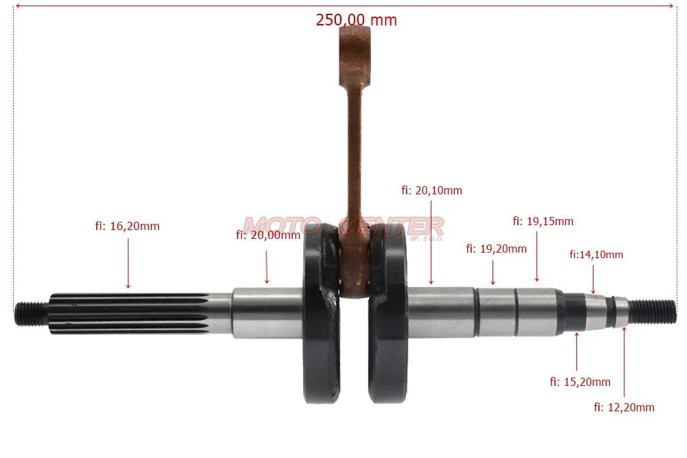 Wał korbowy 50 cm³ skuter 2T Yamaha Jog 2JA — ujęcie 5