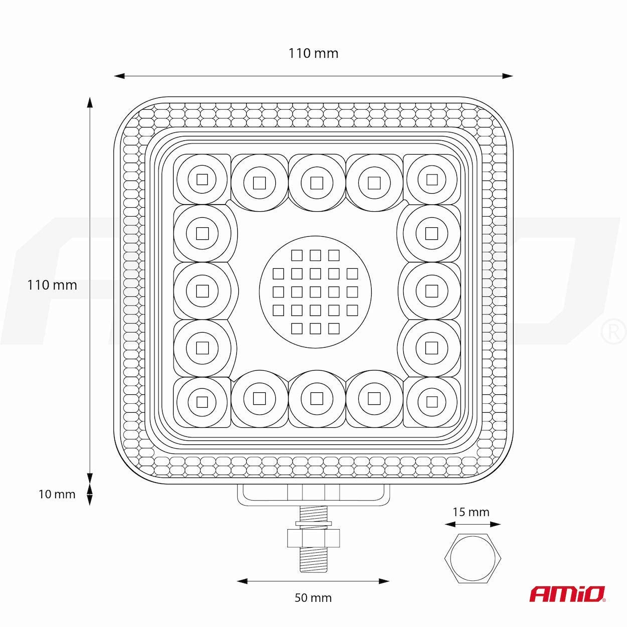 Lampa robocza szperacz LED AWL13 45 W 12 V 24 V — ujęcie 13