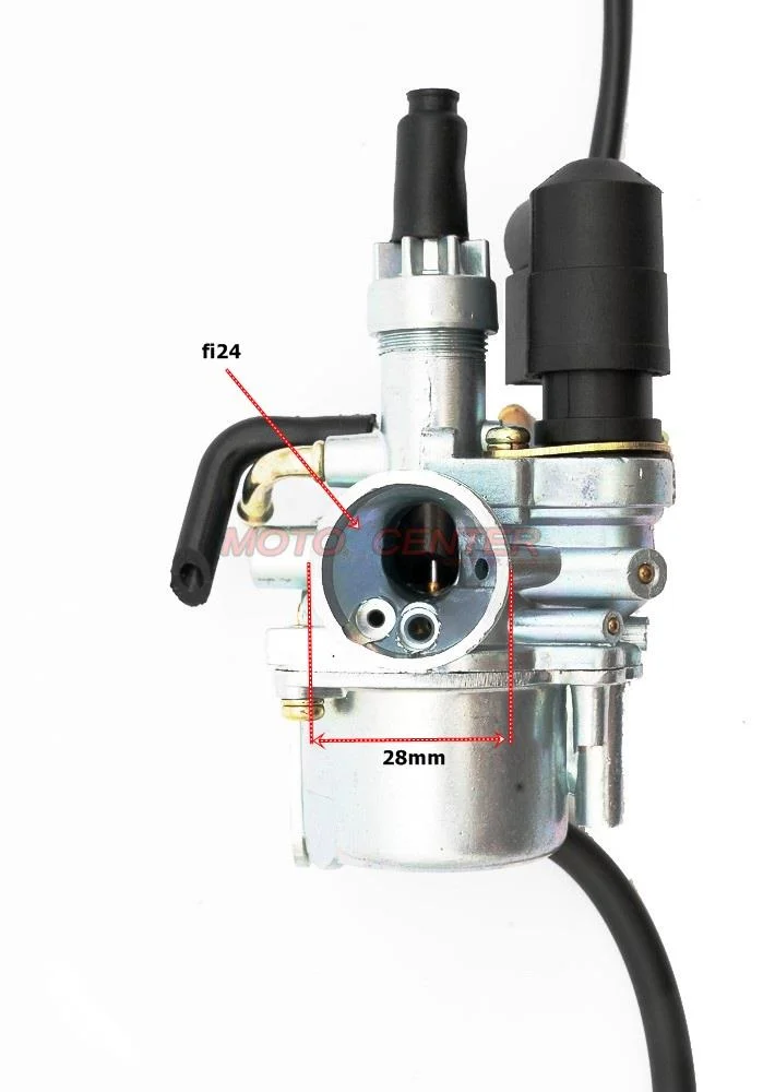 Gaźnik 2T 12,9 mm 50 cm³, skuter Peugeot Buxy, Honda, Kymco (automat) — ujęcie 3