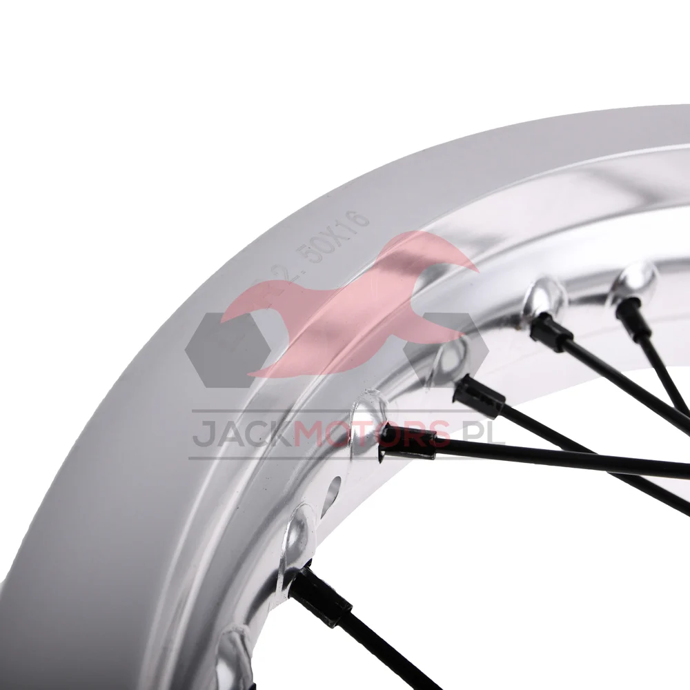 Koło jezdne Simson 2,50 × 16 S50/51/70 aluminium DPR Classic czarne szprychy — ujęcie 2