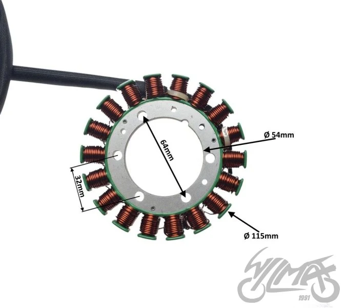 Stator 18 cewek do Yamahy YFM 350 00-13 — ujęcie 2