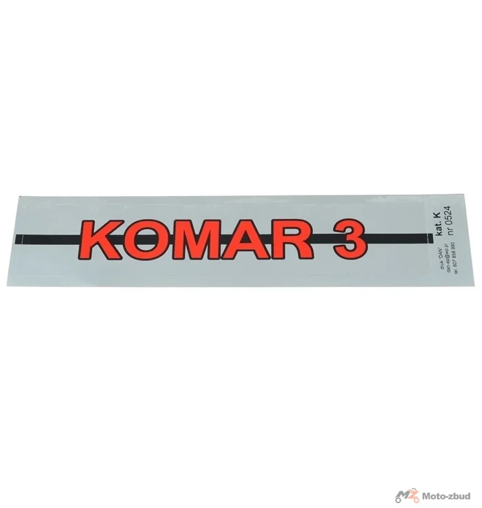 Naklejka Romet Komar 3 chrom czerwień