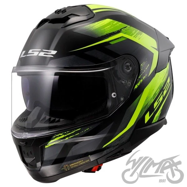 Kask LS2 FF808 Stream II Fury Black H-V Yel — rozmiar M — ujęcie 1