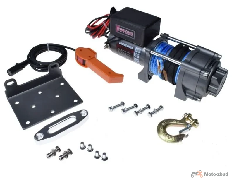 Wyciągarka atv 3500/1588 lbs/kg 12 V linka syntety