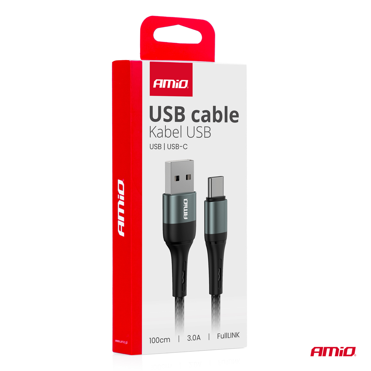 Kabel do ładowania USB-A - USB-C 3A 100 cm FullLINK — ujęcie 3