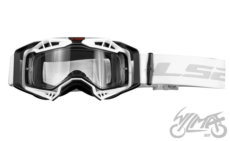 Gogle LS2 aura enduro białe pinlock extra