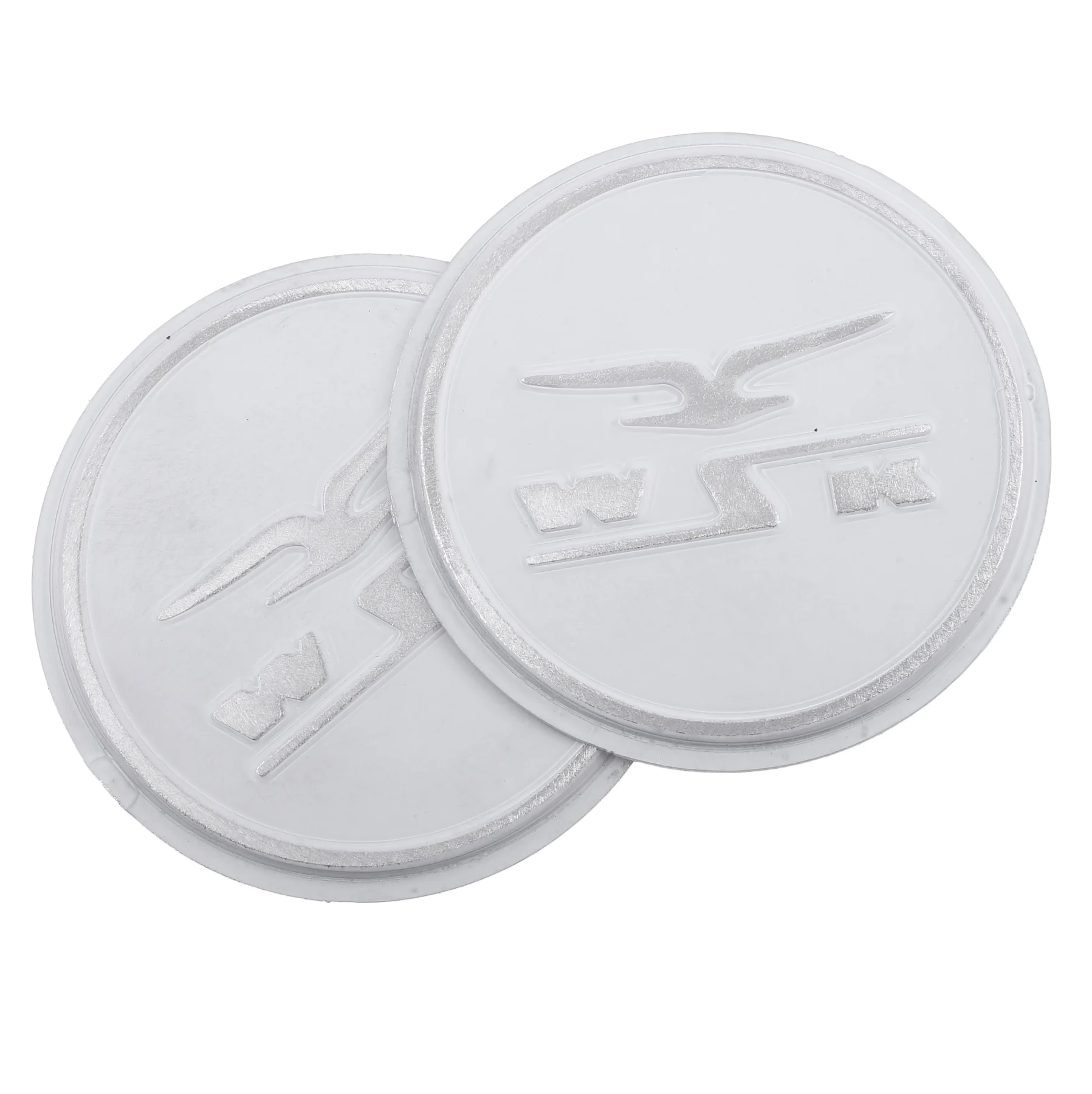Emblemat zbiornika paliwa WSK aluminium tłoczony biały kpl. PL — ujęcie 1