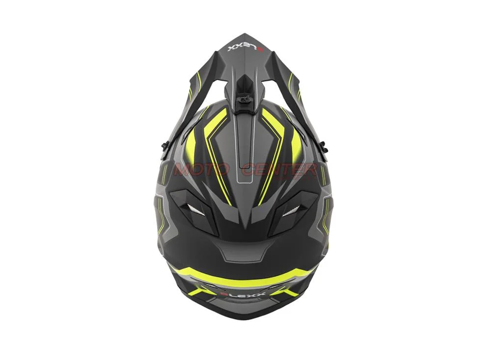 Kask crossowy BLEXX YS-217 czarny mat/grafit/zielony S Homologacja ECE R22.06 — ujęcie 7