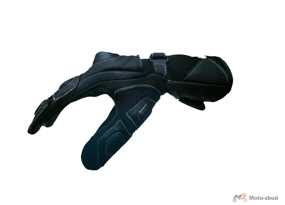 Rękawice motocyklowe długie wzmocnione Inmotion czarne rozmiar M — ujęcie 2