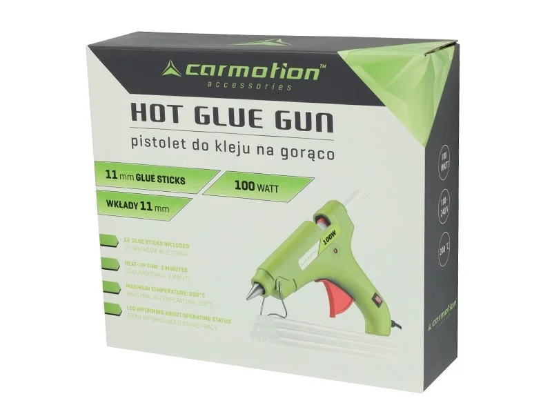 Pistolet do kleju na gorąco 100 W + 12 wkładów 11 mm — ujęcie 2