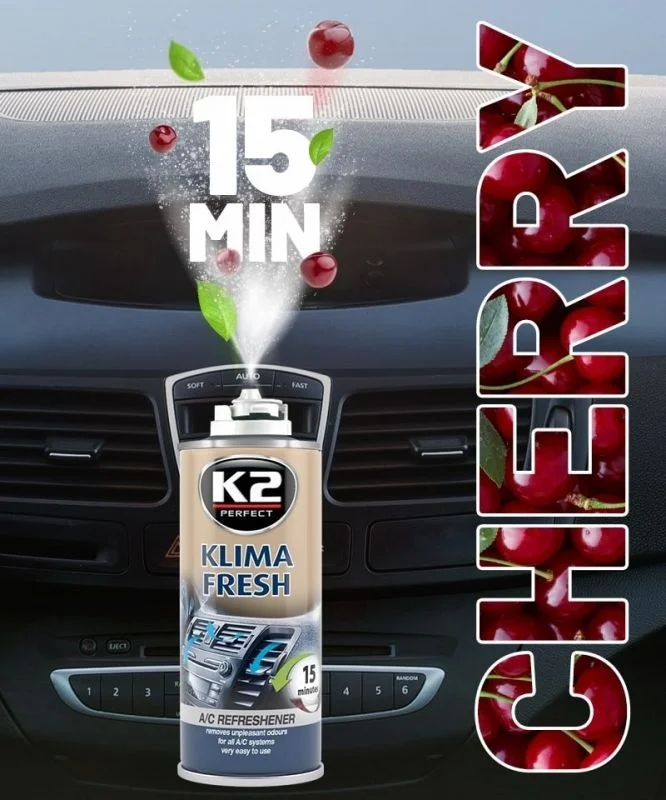 K2 KLIMA FRESH Środek do odświeżania klimatyzacji CHERRY 150ml — ujęcie 4