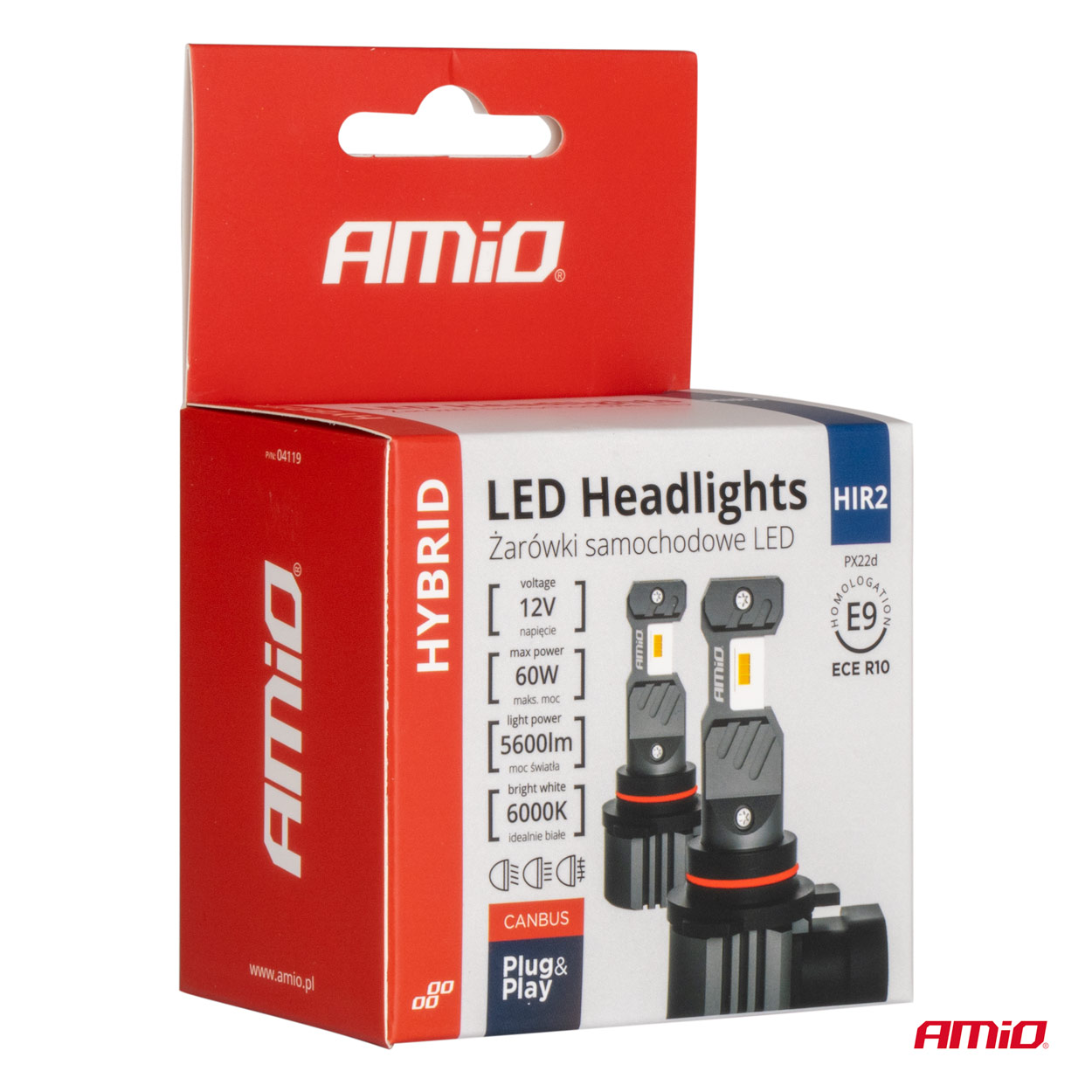 Żarówki samochodowe LED seria HYBRID HIR2 6000K Canbus 60 W — ujęcie 5