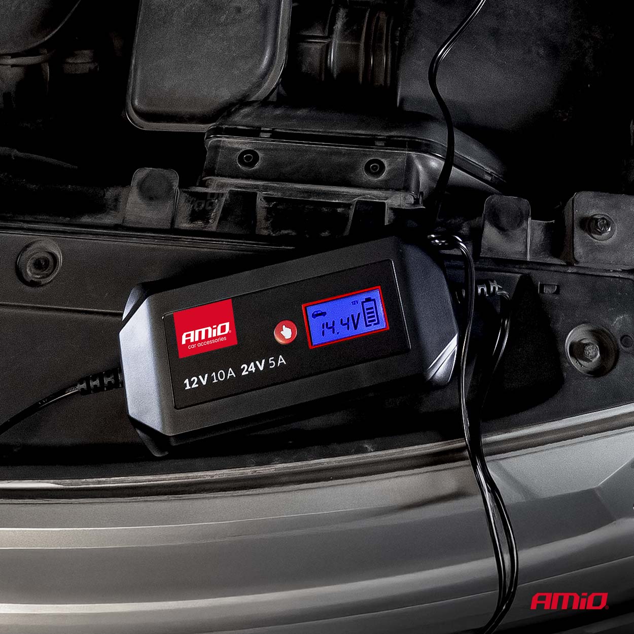 Prostownik cyfrowy STD GEL AGM WET MAX 10A 12 V 24 V — ujęcie 3