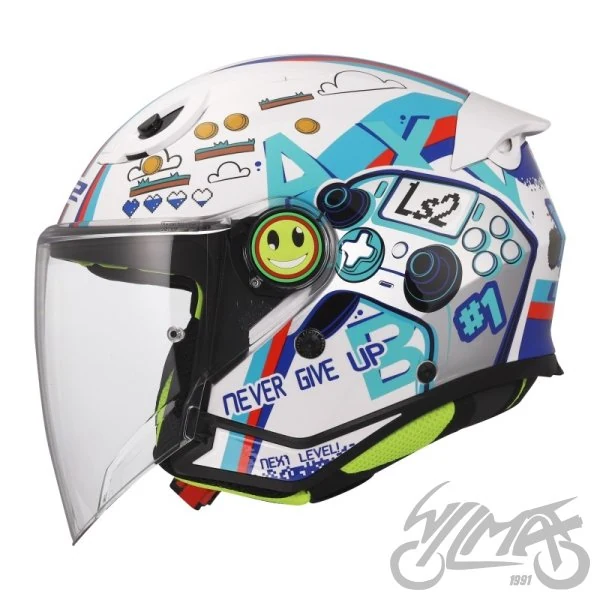 Kask LS2 OF622 funny II next level White — rozmiar M — ujęcie 2