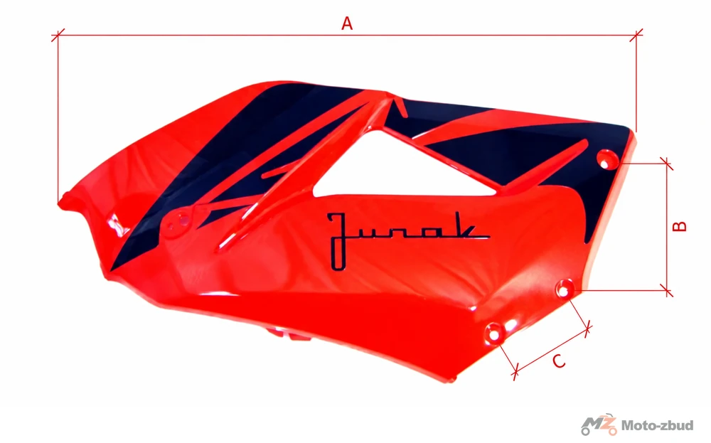 Junak S200 owiewka główna lewa czerwona
