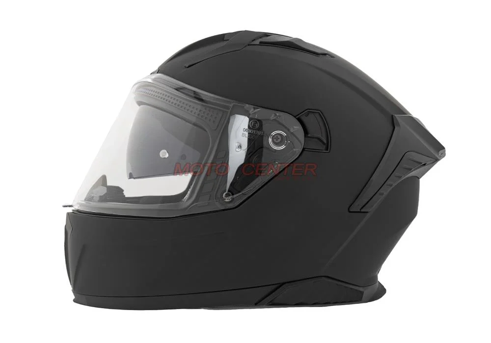 Kask zamknięty z blendą i lampą LED BLEXX FF953 czarny mat L ECER22.06 — ujęcie 2
