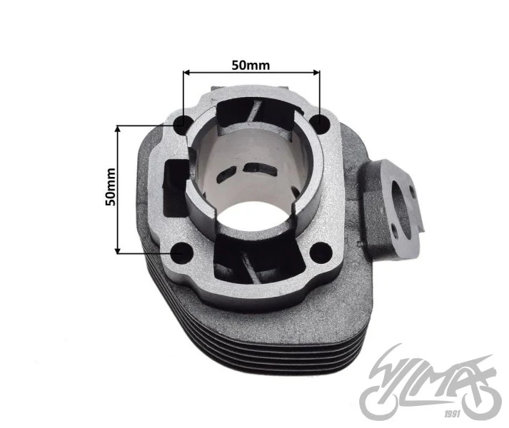 Cylinder 50 cm³ 2T 40,0 tłok z okienkami sworzeń 12 — ujęcie 2