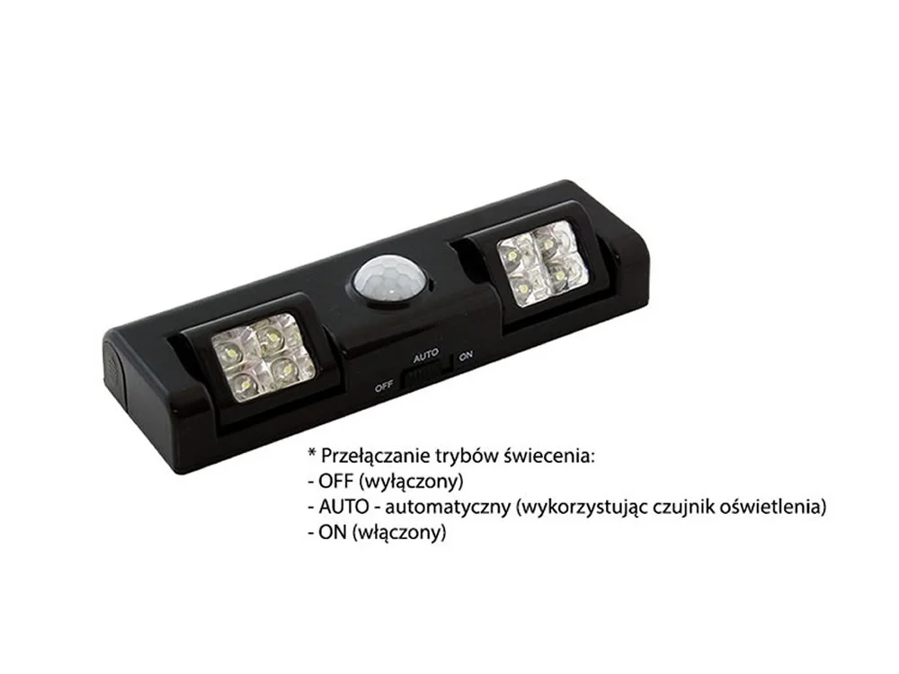 Lampka z czujnikiem ruchu 8 LED czarna — ujęcie 4