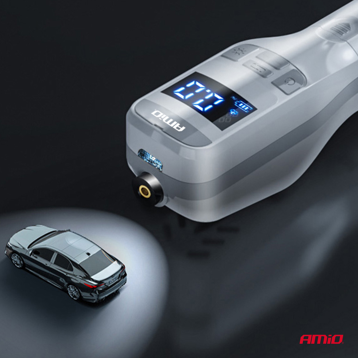 Kompresor samochodowy bezprzewodowy pompka elektryczna rowerowa 40 W ACOMP-19 — ujęcie 7
