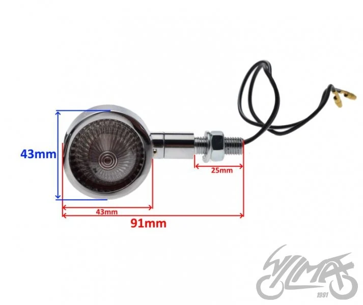 Lampy do Harley z wysuniętym wspornikiem, biały klosz — para AL00882B — ujęcie 2