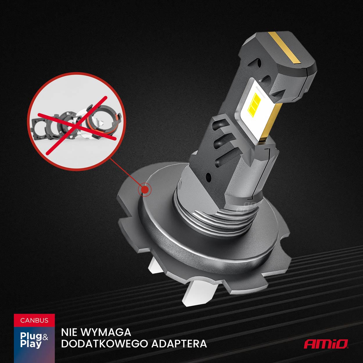 Żarówki samochodowe LED seria HYBRID H7 H18 6000K Canbus 60 W — ujęcie 2