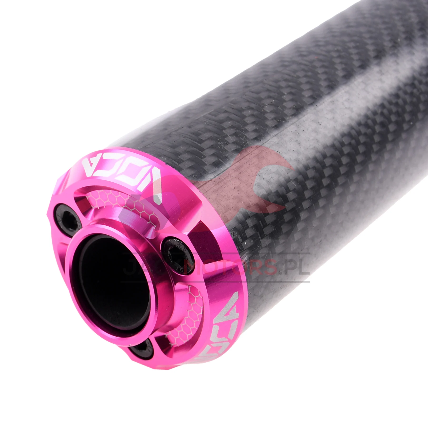 Końcówka wydechu VOCA bestia carbon CNC różowa — ujęcie 2