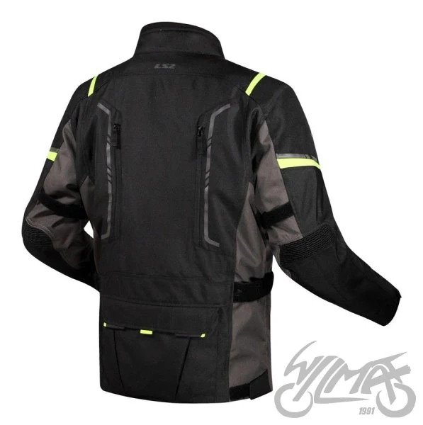 Kurtka motocyklowa męska LS2 Narvik Grey Black H-V Yellow — S — ujęcie 2
