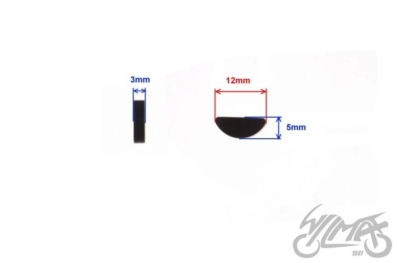 Klin wału 12 × 5 × 3 do Suzuki GN125 — ujęcie 2