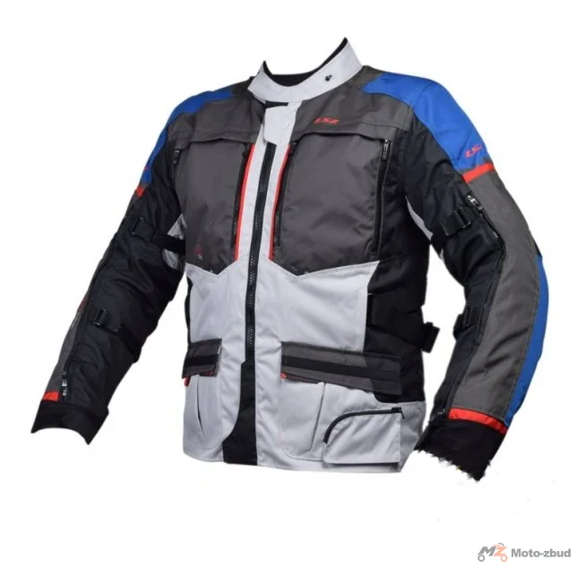 Kurtka motocyklowa LS2 Norway męska Blue Black Grey Red — XXL