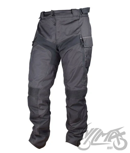 Spodnie motocyklowe LS2 Travel męskie — czarny / ciemnoszary, dłuższe nogawki — rozmiar 4XL — ujęcie 1