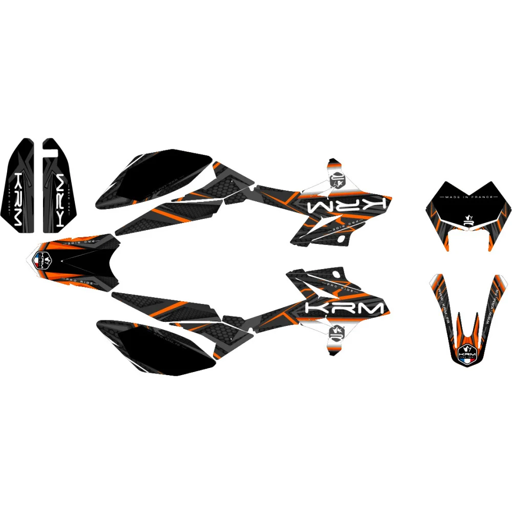 Naklejki / okleina KRM Pro Ride czarno pomarańczowa Beta RR 2011-2020 r. kpl. — ujęcie 1