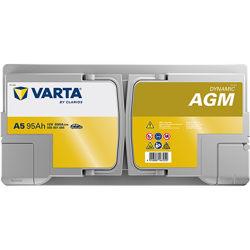 Akumulator 95 Ah 850A 353×175×190/P+ AGM Start-stop Varta 595901085K262 — ujęcie 4