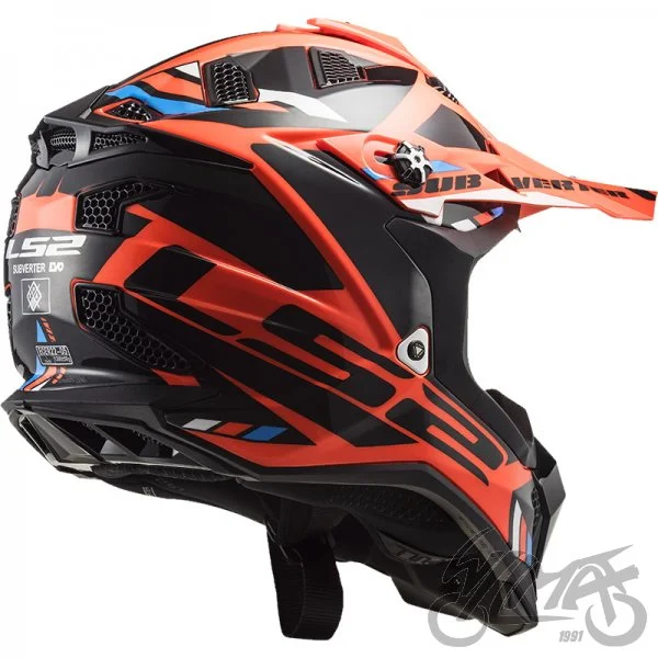 Kask LS2 MX700 Subverter Evo Stomp pomarańczowy czarny — rozmiar 2XL — ujęcie 3