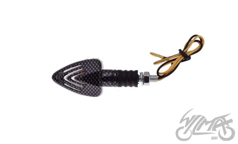 Kierunkowskaz stożkowy z nacięciami, jasny, wzór carbon, 12 V 10 W — AL70031B — ujęcie 3