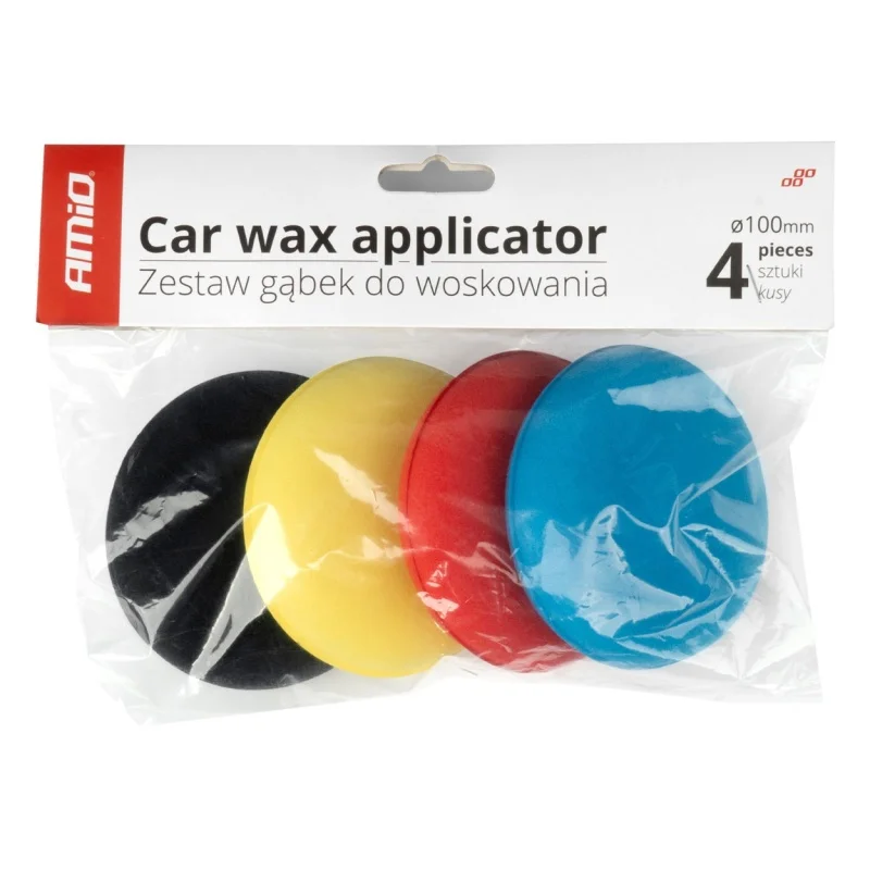 Zestaw gąbek do woskowania polerowania 4 szt. 100mm — ujęcie 2