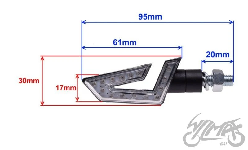 Kierunkowskazy LED 12 V AM1397 — para — ujęcie 2
