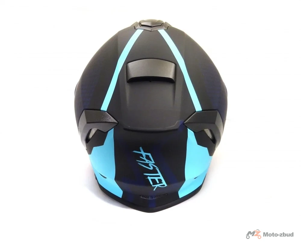 Kask VCAN model V151 faster blue integralny czarny mat-niebieski S — ujęcie 3